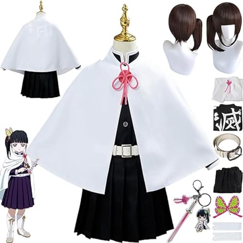 AAmron Komplettes Set Anime Character Kanawo Cosplay-Kostüm für Dämonentöter, Kimono-Umhang und Perücken-Set für Halloween-Party,A-L von AAmron