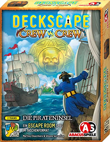 ABACUSSPIELE 38211 - Deckscape - Crew vs. Crew "Die Pirateninsel", Escape Room Spiel, Kartenspiel von ABACUSSPIELE