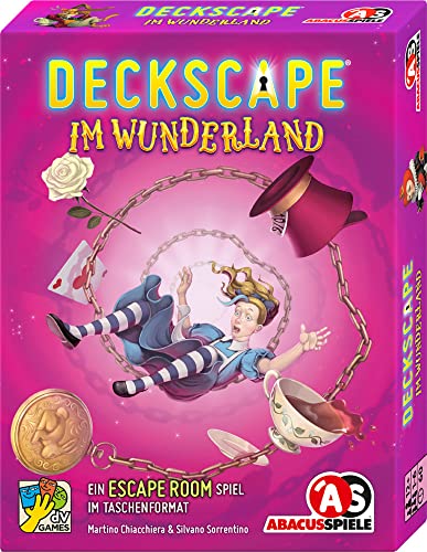 ABACUSSPIELE 38221 Deckscape, Im Wunderland, Escape Room Spiel, Kartenspiel von ABACUSSPIELE