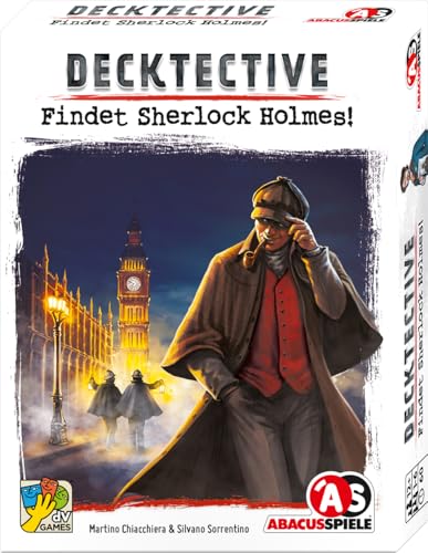 ABACUSSPIELE 38242 – Decktective – Findet Sherlock Holmes!, kooperatives Krimispiel, Kartenspiel von ABACUSSPIELE