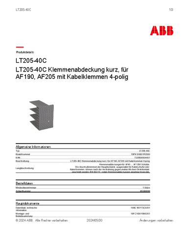 ABB 1SFN124801R2000 Klemmenabdeckung 1St. von ABB