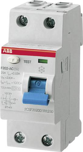 ABB 2CSF202101R1250 FI-Schutzschalter A 2polig 25A 0.03A 230V von ABB