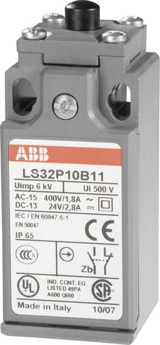 ABB 1SBV010310R1211 LS32P10B11 Endschalter 400 V/AC 1.8A Stößel tastend IP65 1St. von ABB