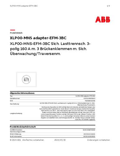 ABB XLP 00-MNS-EFM-3BC Lasttrennschalter 125A 1St. von ABB