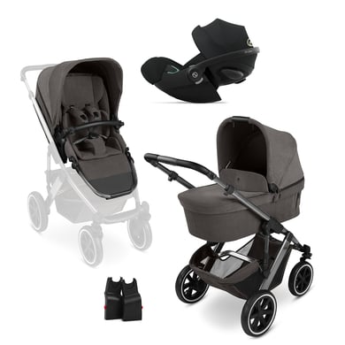 ABC DESIGN Kombikinderwagen Salsa 5 Air almond inkl. cybex GOLD Babyschale Cloud G i-Size Plus Moon Black Plus und Adapter von ABC Design