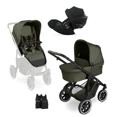 ABC DESIGN Kombikinderwagen Salsa 5 Air avocado inkl. cybex GOLD Babyschale Cloud G i-Size Plus Moon Black Plus und Adapter von ABC Design