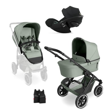 ABC DESIGN Kombikinderwagen Salsa 5 Air pine inkl. cybex GOLD Babyschale Cloud G i-Size Plus Moon Black Plus und Adapter von ABC Design