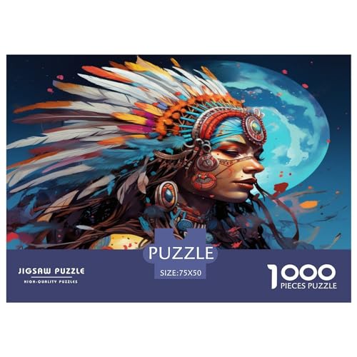 1000-teiliges, farbenfrohes Brinsheeva-Puzzle für Erwachsene und Jugendliche Menschen. Holzpuzzle für Familienspaß und Spieleabende. 1000 Teile (75 x 50 cm) von ABFFSDT