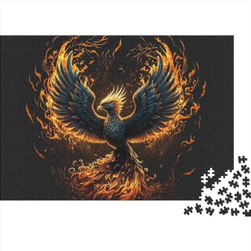 1000-teiliges Art Phoenix-Puzzle für Erwachsene, Holzpuzzle, Lernspiel für Erwachsene Teenager, 1000 Stück (75 x 50 cm) von ABFFSDT