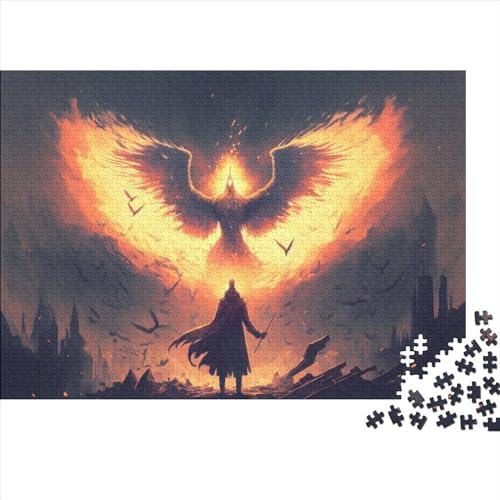 1000-teiliges Art Phoenix-Puzzle für Erwachsene, Puzzle, Erwachsenen-Puzzle, Heimdekoration, Puzzle-Spielzeug, 1000 Teile (75 x 50 cm) von ABFFSDT