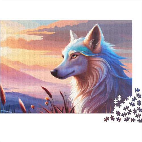 1000-teiliges Fantasy-Wolf-Puzzle für Erwachsene, Puzzles, Lernspielzeug, 1000 Stück (75 x 50 cm) von ABFFSDT