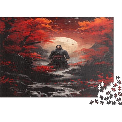 1000-teiliges Japanisches Samurai-Puzzle für Erwachsene, Puzzle für Erwachsene und Jugendliche ab 12 Jahren, 1000 Teile (75 x 50 cm) < von ABFFSDT