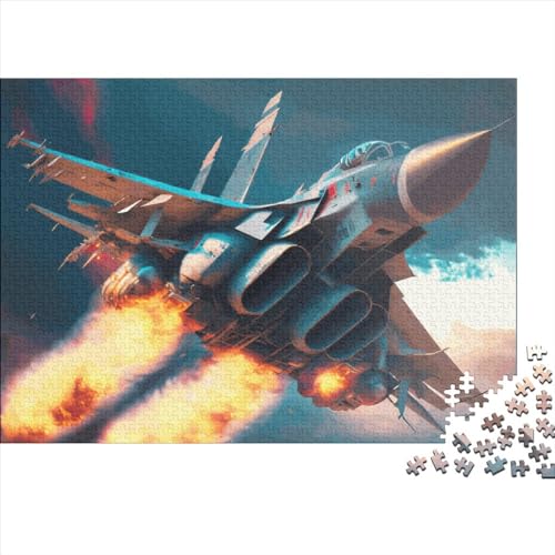 1000-teiliges Jet Fighter-Puzzle für Erwachsene, Puzzle, Erwachsenen-Puzzle, Heimdekoration, Puzzle-Spielzeug, 1000 Stück (75 x 50 cm) von ABFFSDT