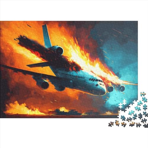 1000-teiliges Kriegsflugzeug-Puzzle für Erwachsene und Teenager, Lernspielzeug aus Holz, 1000 Teile (75 x 50 cm) von ABFFSDT