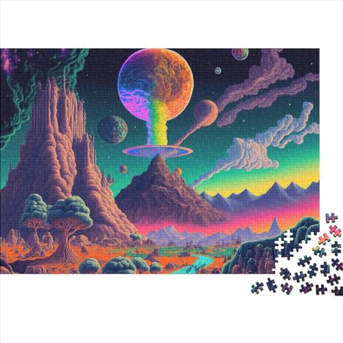 1000-teiliges Psychedelic Nature315-Puzzle für Erwachsene und Teenager. Puzzle für Familienspaß und Spieleabende. 1000 Teile (75 x 50 cm) von ABFFSDT