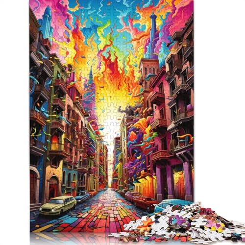 1000-teiliges Puzzle „Bunte Psychedelie in Barcelona“ für Erwachsene und Teenager. Puzzle für Erwachsene, Lernspielzeug, 1000 Teile (75 x 50 cm) von ABFFSDT