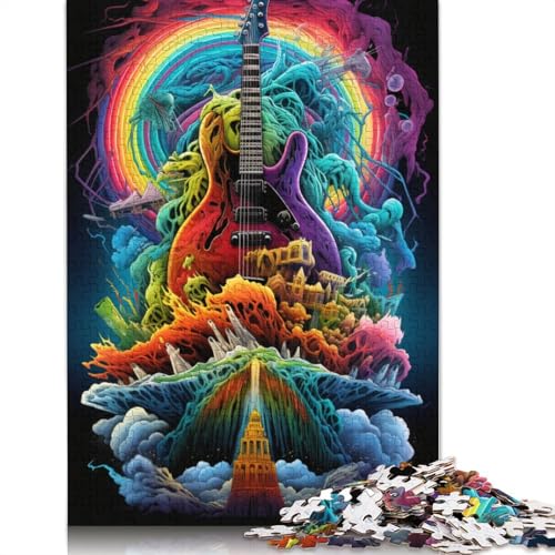 1000-teiliges Puzzle „Magic Guitar3“ für Erwachsene, Holzpuzzle für Erwachsene und Teenager, Familienunterhaltungsspielzeug, 1000 Teile (75 x 50 cm) von ABFFSDT