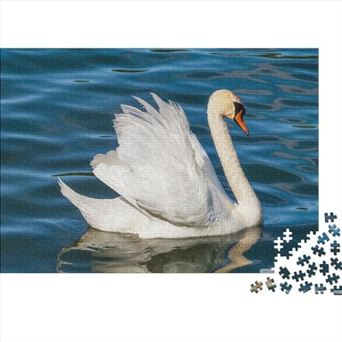 1000-teiliges Puzzle „Weißer Schwan“ für Erwachsene, schwieriges Puzzle für Erwachsene, Spaß für die ganze Familie, Puzzle 1000 Teile (75 x 50 cm) von ABFFSDT