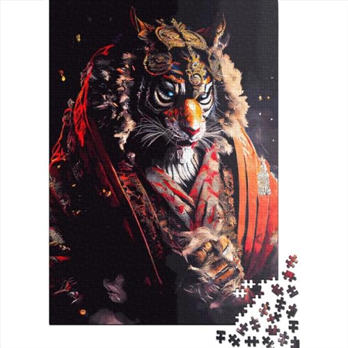 1000-teiliges Puzzle für Kinder, 1000-teiliges Tiger-Puzzle für Teenager, Holzbrett-Puzzle, Spielzeug, Denkspiel, 1000 Teile (75 x 50 cm) von ABFFSDT