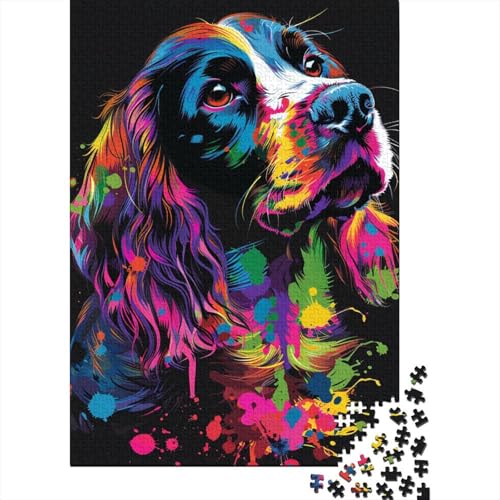 1000-teiliges Puzzle mit Boykin Spaniel-Hundekunst für Erwachsene, Puzzles, Lernspielzeug, 1000 Stück (75 x 50 cm) von ABFFSDT