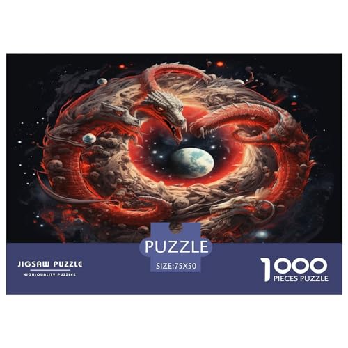 1000-teiliges Puzzle mit Schlangen-Erde für Erwachsene, Puzzle, Erwachsenen-Puzzle, Heimdekoration, Puzzle-Spielzeug, 1000-teilig (75 x 50 cm) von ABFFSDT