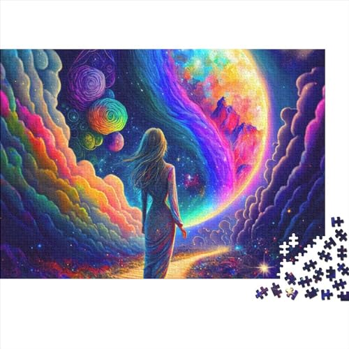 1000-teiliges Rainbow Astral Dreamer1-Puzzle für Erwachsene, Puzzle, Erwachsenen-Puzzle, Heimdekoration, Puzzle-Spielzeug, 1000 Stück (75 x 50 cm) von ABFFSDT