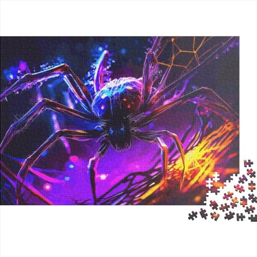 1000-teiliges Spinnen-Puzzle für Erwachsene Teenager, Holzpuzzle für Familienspaß und Spieleabend, 1000 Teile (75 x 50 cm) von ABFFSDT