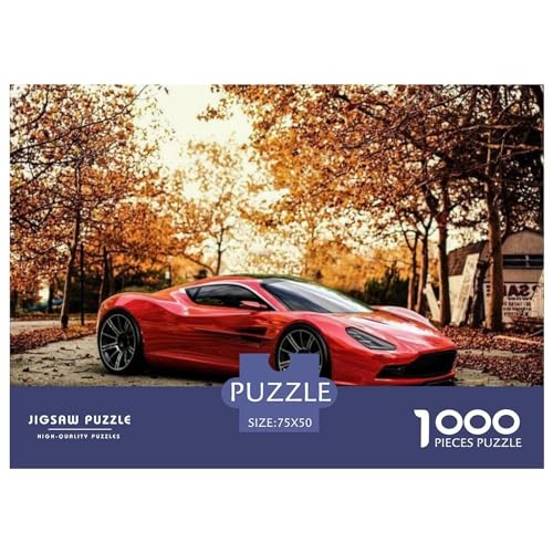 1000-teiliges Sportwagen-Puzzle für Erwachsene, Holzpuzzle für Erwachsene, für Familienspaß und Spieleabend, 1000 Teile (75 x 50 cm) von ABFFSDT