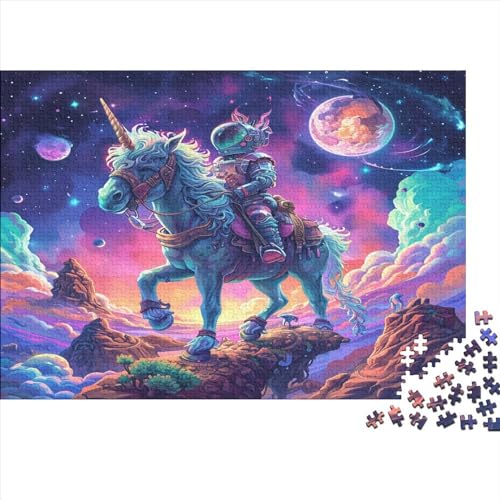 1000-teiliges Tier-Pferde-Puzzle für Erwachsene, Holzpuzzle für Erwachsene und Teenager, Lernpuzzle 1000 Teile (75 x 50 cm) von ABFFSDT