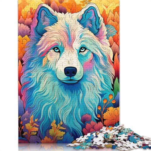 1000-teiliges farbiges Samojeden-Puzzle für Erwachsene, Puzzle, Puzzle für Erwachsene, Lernspiele für zu Hause, DIY-Spielzeug, 1000 Stück (75 x 50 cm) von ABFFSDT