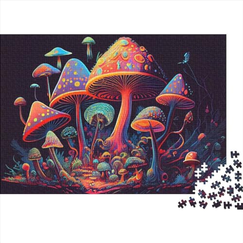 1000-teiliges psychedelisches Pilzwald-Puzzle für Erwachsene, Puzzle, Lernspiel, Herausforderungsspielzeug, 1000 Stück (75 x 50 cm) von ABFFSDT