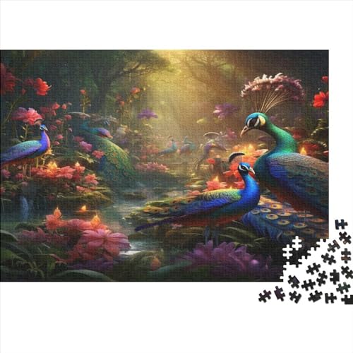 300 Teile Bunte Pfauen für Erwachsene, Schwieriges Puzzle für Erwachsene, Familienspaß, Puzzle 300 Teile (40 x 28 cm) von ABFFSDT