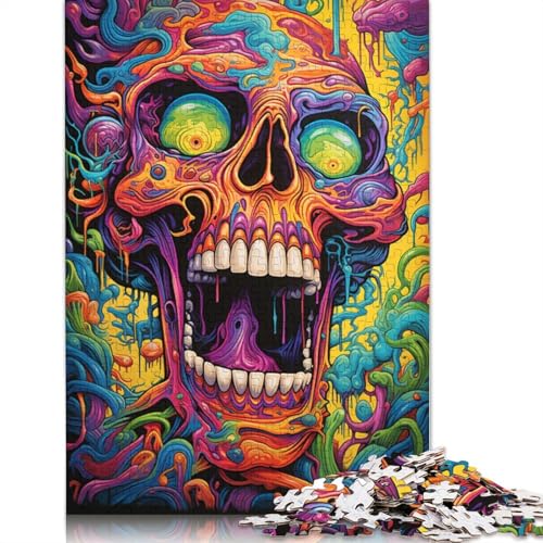 300-teiliges, farbenfrohes psychedelisches Monster für Erwachsene, schwierige Holzpuzzles, Puzzles für Erwachsene, Lernspiel, Herausforderungsspielzeug, 300 Stück (40 x 28 cm) von ABFFSDT