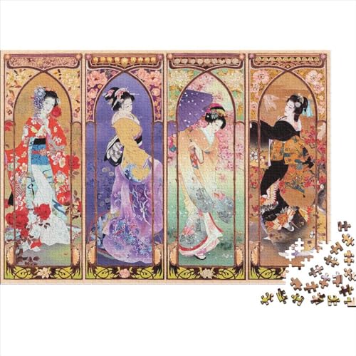 300-teiliges Japanisches Collage-Puzzle für Erwachsene, Puzzles für Erwachsene, Puzzles, einzigartige Heimdekoration und Geschenke, 300 Stück (40 x 28 cm) von ABFFSDT