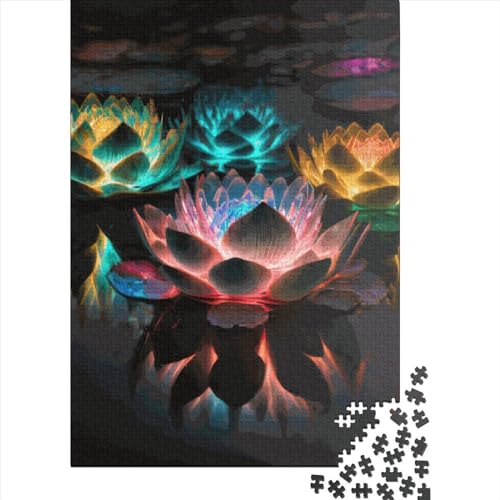 300-teiliges Puzzle, Lotus-Puzzle für Kinder, Holzpuzzle, interessante Puzzles zur Stressreduzierung für Familie und Freunde, 300 Stück (40 x 28 cm) von ABFFSDT