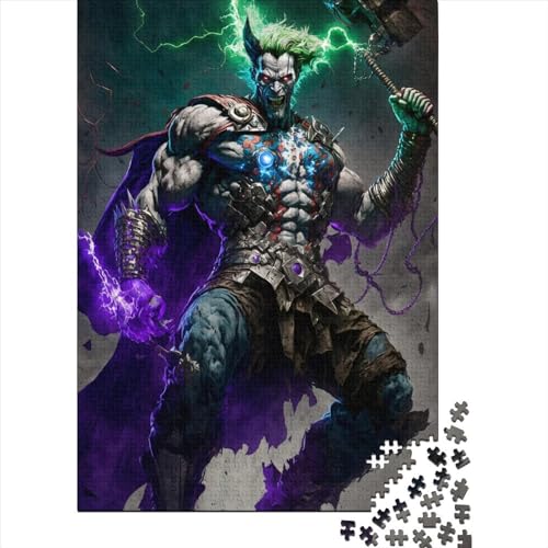 300-teiliges Puzzle für Kinder, 300-teiliges Monster mit Hammer, Puzzle für Teenager, Holzbrett-Puzzle, Spielzeug, Denkspiel, 300 Teile (40 x 28 cm) von ABFFSDT