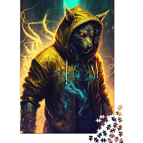 300-teiliges Puzzle für Kinder, 300-teiliges Street Wolf2-Puzzle für Teenager, Holzbrett-Puzzle, Spielzeug, Denkspiel, 300 Teile (40 x 28 cm) von ABFFSDT