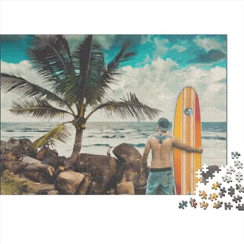 300-teiliges Surfer-Puzzle für Erwachsene, Puzzles für Erwachsene, Puzzles, einzigartige Heimdekoration und Geschenke, 300 Stück (40 x 28 cm) von ABFFSDT