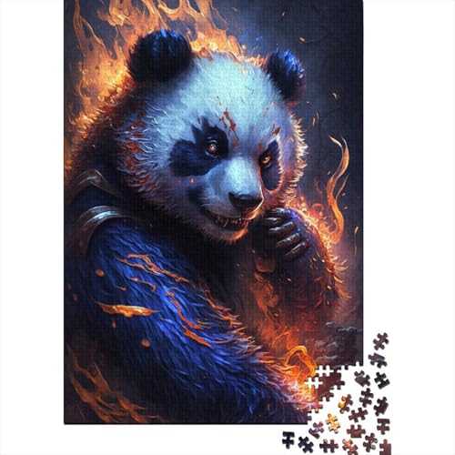 300-teiliges kreatives Puzzle mit Feuertier-Panda-Puzzle, rechteckiges Puzzle, Lernspielzeug, Erwachsene, 300 Teile (40 x 28 cm) von ABFFSDT