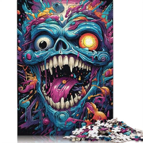 500-teiliger bunter Fantasy-Dämon für Erwachsene, schwieriges Holzpuzzle, Puzzle für Erwachsene, Lernspiel, Herausforderungsspielzeug, 500 Stück (52 x 38 cm) von ABFFSDT