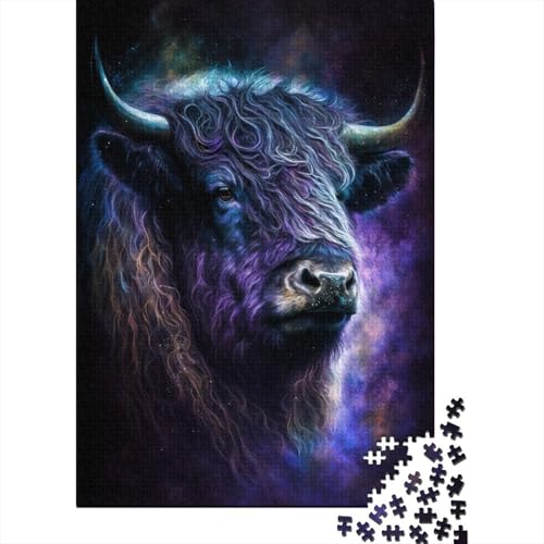 500-teiliges Galaxy Art Yak-Holzpuzzle für Erwachsene, großes Puzzle, Spielzeug, entspannendes Familienspiel, 500 Teile (52 x 38 cm) von ABFFSDT