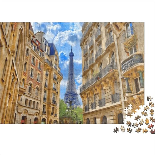 500-teiliges Paris-Puzzle für Erwachsene, Puzzle, Erwachsenen-Puzzle, Heimdekoration, Puzzle-Spielzeug, 500 Stück (52 x 38 cm) von ABFFSDT