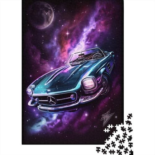 500-teiliges Puzzle für Kinder, 500-teiliges Galaxy-Sportauto-Puzzle für Teenager, Holzbrett-Puzzle, Spielzeug, Denkspiel, 500 Teile (52 x 38 cm) von ABFFSDT