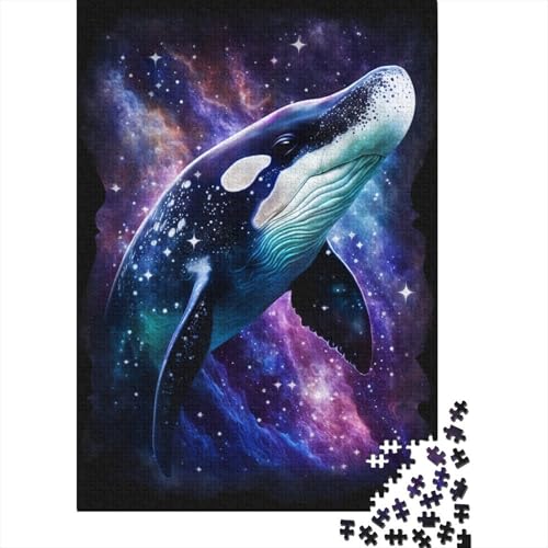 500-teiliges Puzzle für Teenager, Galaxie-Killerwal-Puzzle, Puzzle für Erwachsene, Holzpuzzle, Dekompressionsspiel, Spielzeugpuzzle, 500 Teile (52 x 38 cm) von ABFFSDT