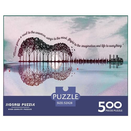 500-teiliges Puzzle mit Gitarrenbaum-Landschaft für Erwachsene, Puzzles für Erwachsene, Puzzles, einzigartige Heimdekoration und Geschenke, 500 Stück (52 x 38 cm) von ABFFSDT