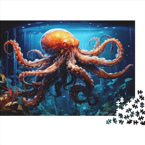 500-teiliges Puzzle mit Meereskraken-Motiv für Erwachsene, Puzzles, Lernspielzeug, 500 Stück (52 x 38 cm) von ABFFSDT