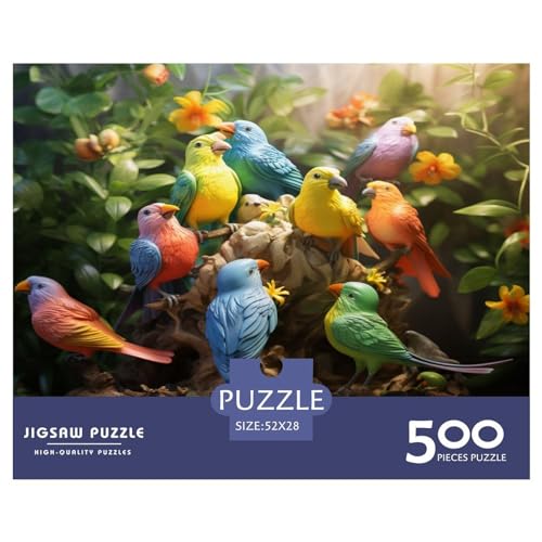 500-teiliges Puzzle mit singenden Vögeln für Erwachsene und Teenager, 500 Teile (52 x 38 cm) von ABFFSDT