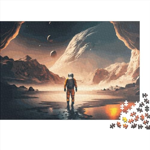 500-teiliges Puzzle zum Thema Astronautenerkundung für Erwachsene, Puzzle für Erwachsene und Jugendliche ab 12 Jahren, 500 Teile (52 x 38 cm) < von ABFFSDT