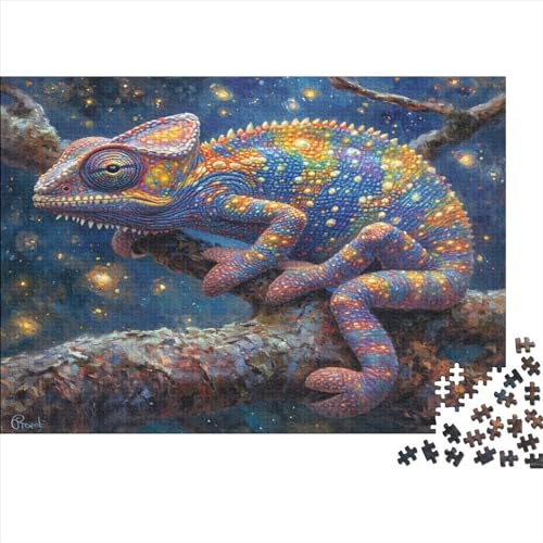 500-teiliges Sternchamäleon-Puzzle für Erwachsene, Puzzle für Erwachsene und Jugendliche ab 12 Jahren, 500 Teile (52 x 38 cm) < von ABFFSDT