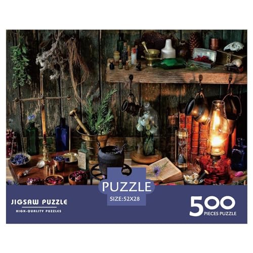 500-teiliges Werkbank-Puzzle für Erwachsene, Holzpuzzle, Puzzles für Erwachsene, Lernspiel, Herausforderungsspielzeug, 500 Stück (52 x 38 cm) von ABFFSDT